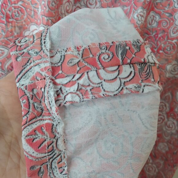 Handmade Modest Dress 36"B 31"W Pink Floral Mennonite - Picture 5 of 9